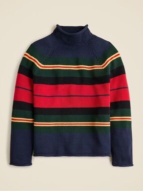 J.Crew 1988 Rollneck™ sweater in cotton rugby stripe